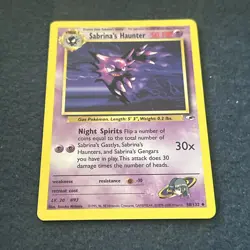 Pokemon TCG WoTC Sabrina's Haunter 058/132 Gym Heroes Vintage Near Mint! - Image 3