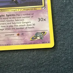 Pokemon TCG WoTC Sabrina's Haunter 058/132 Gym Heroes Vintage Near Mint! - Image 5