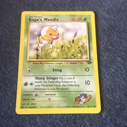 Pokemon TCG WoTC Koga's Weedle 82/132 Gym Challenge Vintage Near Mint NM - Image 3