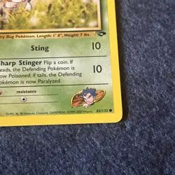 Pokemon TCG WoTC Koga's Weedle 82/132 Gym Challenge Vintage Near Mint NM - Image 5