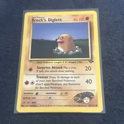 Pokemon TCG WoTC Brock's Diglett 67/132 Gym Challenge Vintage NM - Image 1