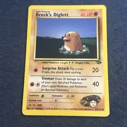 Pokemon TCG WoTC Brock's Diglett 67/132 Gym Challenge Vintage NM - Image 3