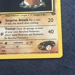 Pokemon TCG WoTC Brock's Diglett 67/132 Gym Challenge Vintage NM - Image 5