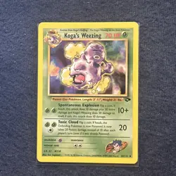 Pokemon TCG WoTC Koga's Weezing 50/132 Gym Challenge Vintage Rare NM - Image 1