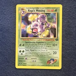 Pokemon TCG WoTC Koga's Weezing 50/132 Gym Challenge Vintage Rare NM - Image 3