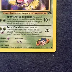 Pokemon TCG WoTC Koga's Weezing 50/132 Gym Challenge Vintage Rare NM - Image 5