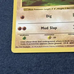 Pokemon TCG WoTC Diglett 047/102 Base Set (Shadowless) Vintage Lightly Played LP - Image 4