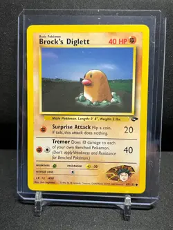 Brock's Diglett 67/132 Pokemon 2000 Gym Challenge LP - Image 1