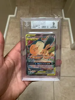 Pokemon TCG Sun And Moon Snorlax And Eevee GX #SM169 BGS 9 MINT Black Star Promo - Image 1