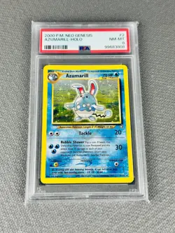 Carta Pokemon Holo Azumarill 2/111 PSA 8 NM-MT Neo Genesis - Image 1