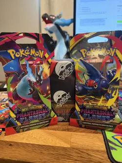 Pokemon Mega Evolution Booster Box Phantasmal Flames W/ 2 Sleeved Booster Packs - Image 3