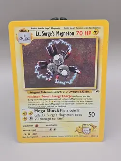 Pokemon Lt. Surge’s Magneton 8/132 Holo Rare Gym Heroes Unlimited - Image 1