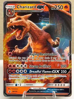 Charizard GX SM195 SM Promo Illustration Rare Full Art Pokemon Holo - Image 1