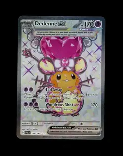 2023 Pokemon PALDEAN FATES DEDENNE EX FULL ART HOLO 239/193 RARE! NM - Image 1