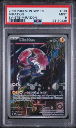 2023 POKEMON SVP EN-SV BLACK STAR PROMO #013 MIRAIDON PSA 9 - Image 1