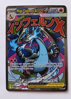 Mega CHARIZARD X ex 023 Phantasmal Flames 🔥Textured Full Art Holo NM Pokemon - Image 1