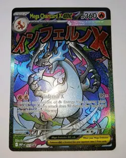 Mega CHARIZARD X ex 023 Phantasmal Flames 🔥Textured Full Art Holo NM Pokemon - Image 2