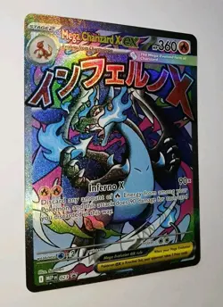 Mega CHARIZARD X ex 023 Phantasmal Flames 🔥Textured Full Art Holo NM Pokemon - Image 4