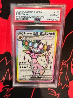2025 POKEMON SVP EN-SV PROMO PREMIUM FIGURE COLLECTION #175 ESPEON EX PSA 10 #17 - Image 1