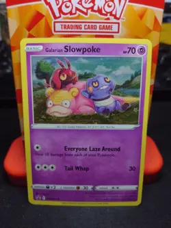 Pokemon Evolving Skies Galarian Slowpoke Promo SWSH126 Holo With Swirl NM/M - Image 1