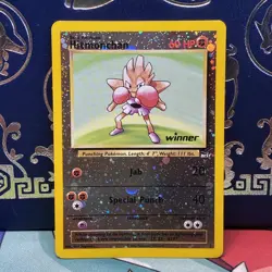 Hitmonchan 2 Winner Stamp #2 Best Of Promo Pokemon TCG Reverse Holo SWIRL NM - Image 2