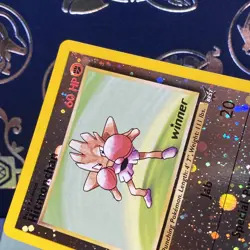 Hitmonchan 2 Winner Stamp #2 Best Of Promo Pokemon TCG Reverse Holo SWIRL NM - Image 4