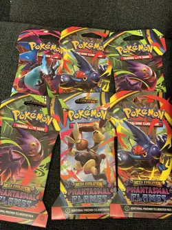 Pokemon Phantasmal Flames Sleeved Booster Pack Lot Of 6 Factory Sealed - Image 1