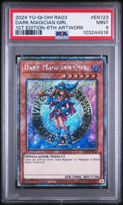2024 YU-GI-OH! RA03-QUARTER CENTURY BONANZA #EN123 DARK MAGICIAN GIRL PSA 9 - Image 1