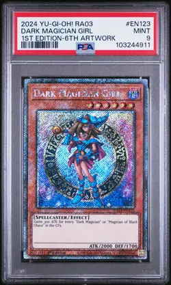 2024 YU-GI-OH! RA03-QUARTER CENTURY BONANZA #EN123 DARK MAGICIAN GIRL PSA 9 - Image 1