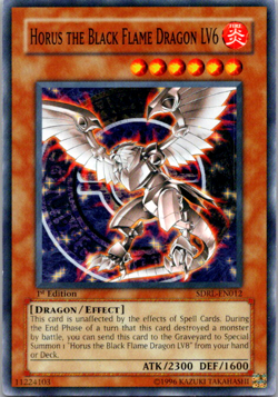 Horus the Black Flame Dragon LV6 - SDRL-EN012 - Common - 1st Edition LP Yugioh - Image 1