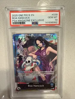 One Piece CCG Boa Hancock PSA Magazine Exclusive Promo OP07-038 PSA 10 Gem Mint - Image 1