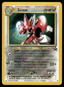 Pokemon Cards Scizor 33 Wizards Black Star Promos Promo *eBay Live* - Image 1