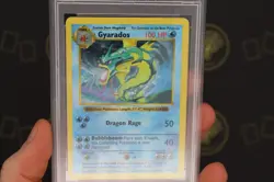 Gyarados Shadowless 6/102 Base Set Holo WOTC 1999 Pokemon Card Error NM-MT PSA 8 - Image 4