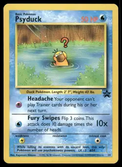 Pokemon Cards Psyduck 20 Wizards Black Star Promos Promo *eBay Live* - Image 1