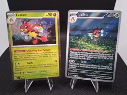 Pokemon Ledian Illustration rare 144/142, Ledian holo 003/142 2 card lot - Image 1