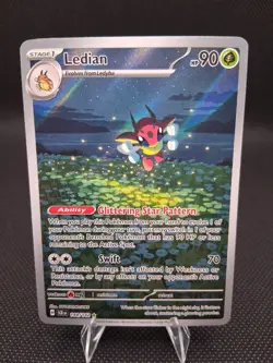 Pokemon Ledian Illustration rare 144/142, Ledian holo 003/142 2 card lot - Image 2