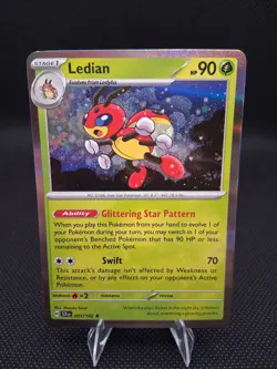 Pokemon Ledian Illustration rare 144/142, Ledian holo 003/142 2 card lot - Image 4