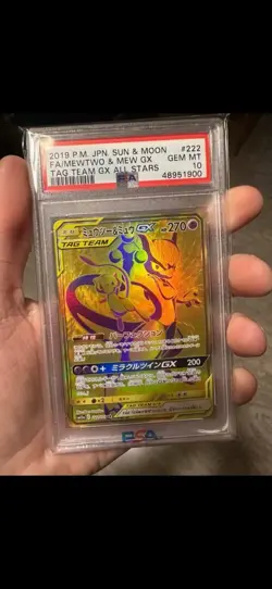 Pokemon Card PSA 10 - Mewtwo & Mew GX UR 222/173 - SM12a - Tag Team 2019 - Jap - Image 1