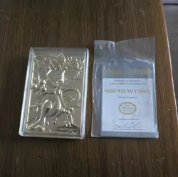 1999 Burger King Limited Edition Pokemon Trading Card 23K Gold Plated Mewtwo - Image 1