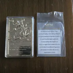 1999 Burger King Limited Edition Pokemon Trading Card 23K Gold Plated Mewtwo - Image 2