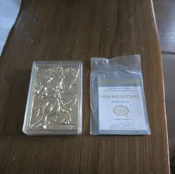 1999 Burger King Limited Edition Pokemon Trading Card 23K Gold Plated Mewtwo - Image 3