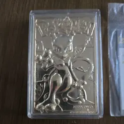 1999 Burger King Limited Edition Pokemon Trading Card 23K Gold Plated Mewtwo - Image 4