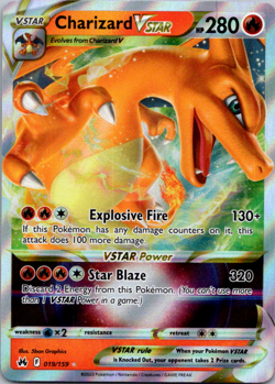 Charizard VSTAR - 019/159 - Pokemon Crown Zenith Sword Shield Ultra Rare Card NM - Image 1
