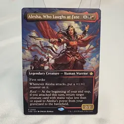 Alesha, Who Laughs At Fate MTG FDN NM Near Mint Non Foil Borderless Fast Ship - Image 1