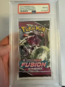 2021 Pokemon - Sword & Shield Fusion Strike Sealed Pack Genesect - PSA 8 NM-MT! - Image 2