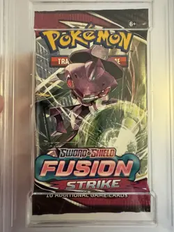 2021 Pokemon - Sword & Shield Fusion Strike Sealed Pack Genesect - PSA 8 NM-MT! - Image 3