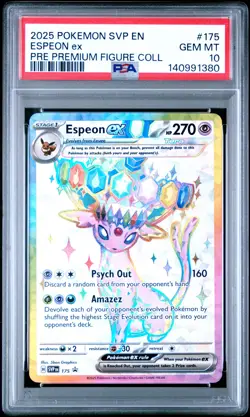 2025 POKEMON SVP EN-SV BLACK STAR PROMO #175 ESPEON EX PSA 10 - Image 1
