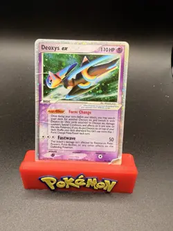 SWIRL Deoxys ex (Speed Forme) 93/106 – Pokemon Emerald – Holo with SWIRL HP/DMG - Image 1