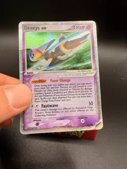 SWIRL Deoxys ex (Speed Forme) 93/106 – Pokemon Emerald – Holo with SWIRL HP/DMG - Image 2