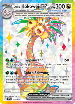 Pokemon Alola-Kokowei ex Sturmische Funken 225/191 - Image 1